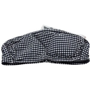 Salt + Cove Textured Checkered Bandeau Bikini Top Black White Juniors small NWOT